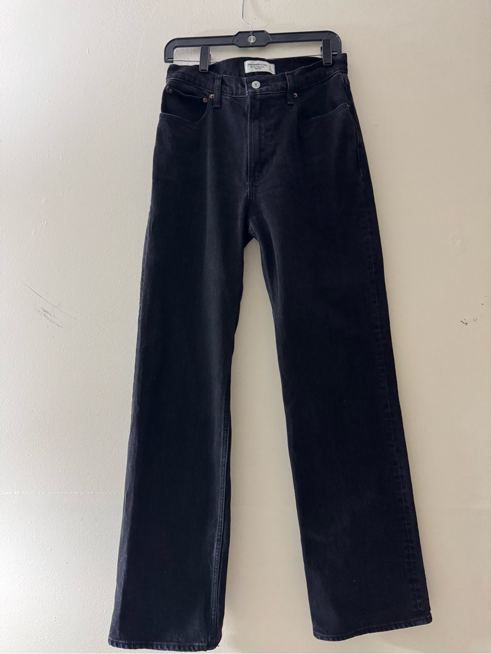 Abercrombie & Fitch Men's Black Straight Jeans